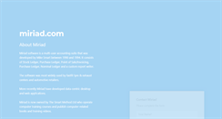 Desktop Screenshot of miriad.com